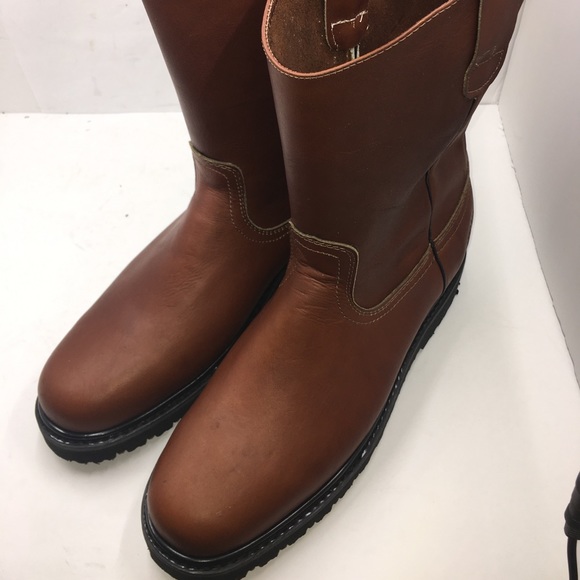 Men’s work Boots Pull On 100% Leather Brown main image 6